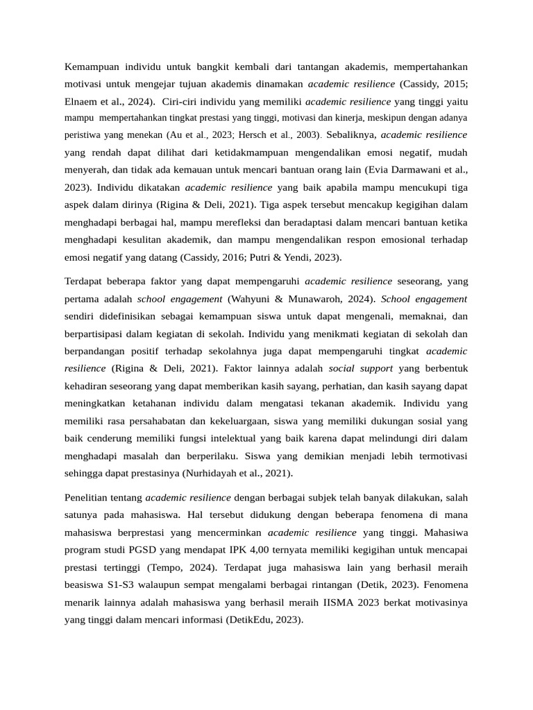 Academic Resilience Pdf