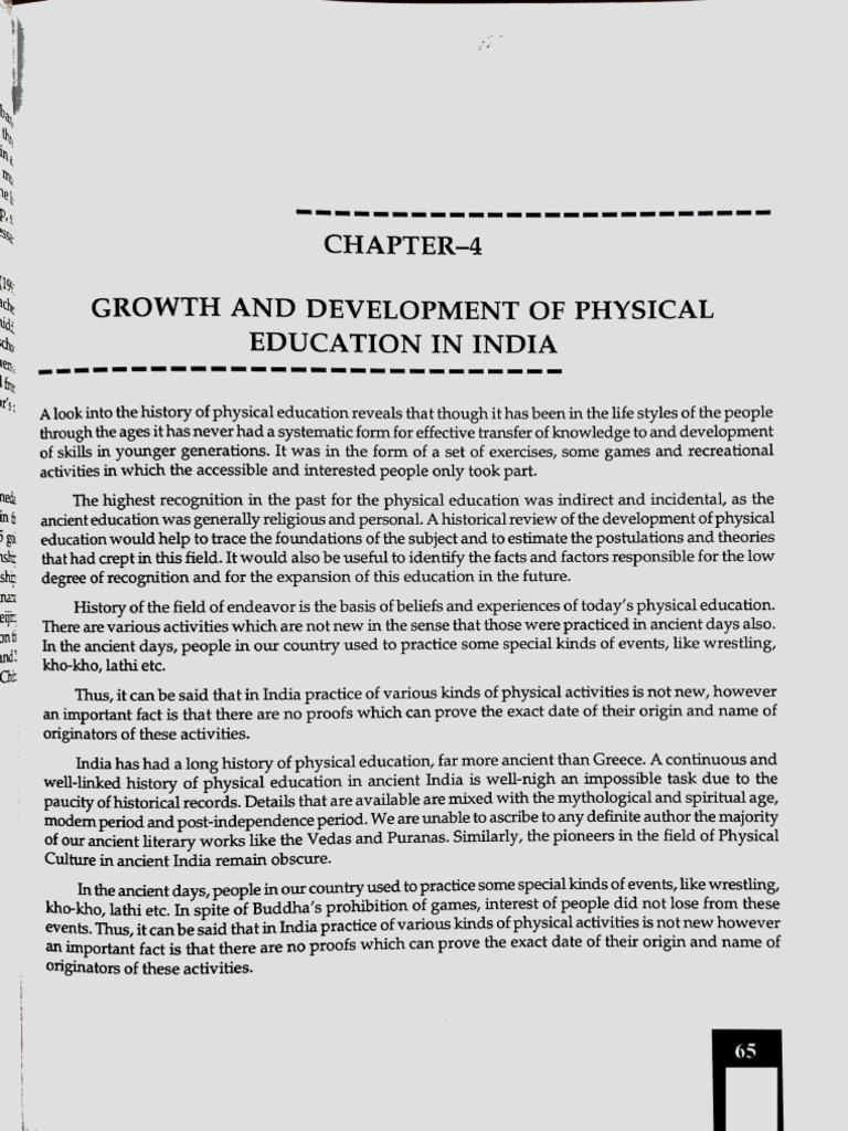 Growth & Development of Physical Education in India | PDF