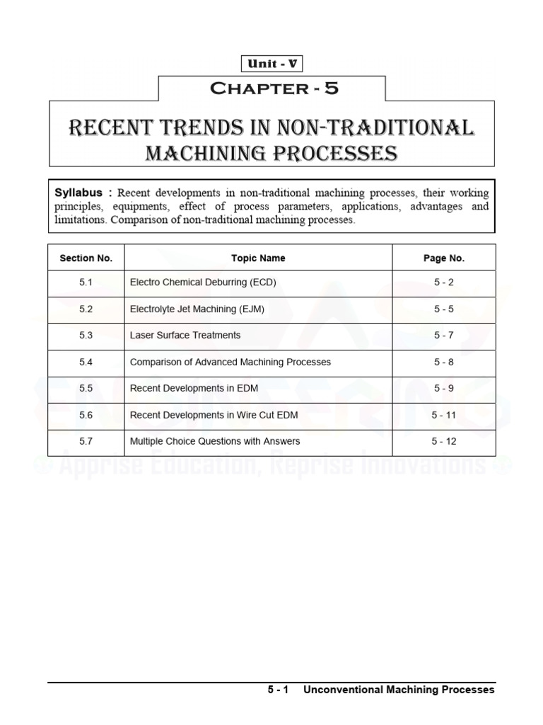 Me8073 Unit 5 Class Notes | PDF