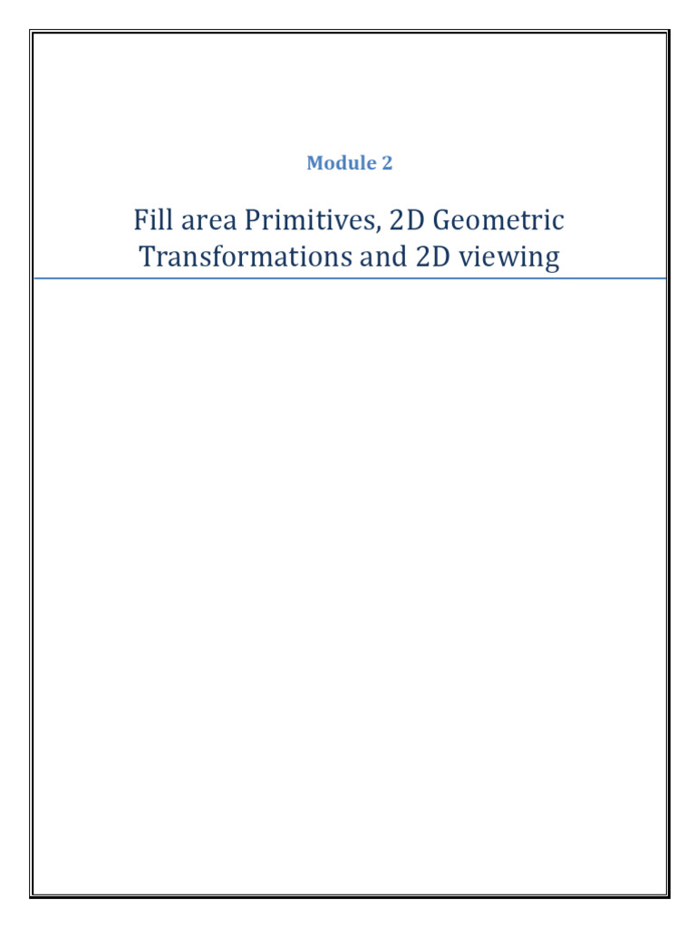 CG Module 2 | PDF