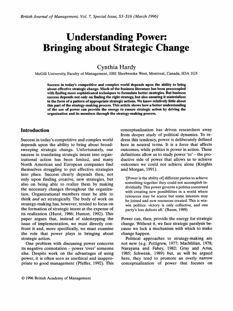 Hardy 1996 understanding power pdf