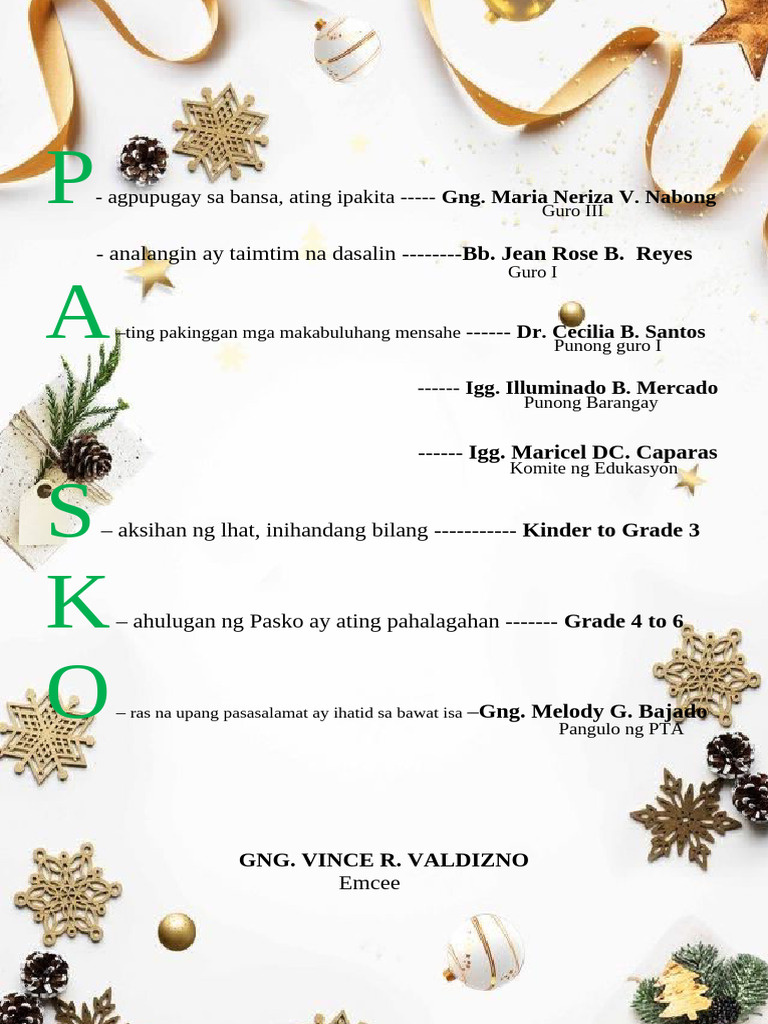 Program Pasko 2023 | PDF
