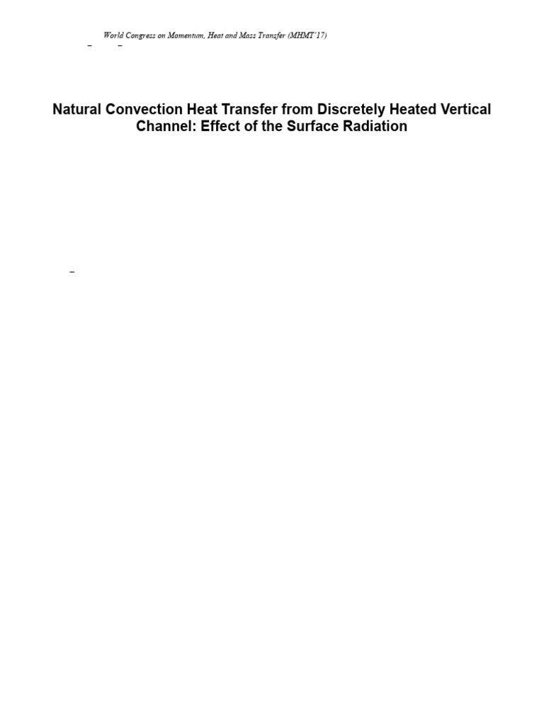 Natural convection heat transfer from discretely heated vertical