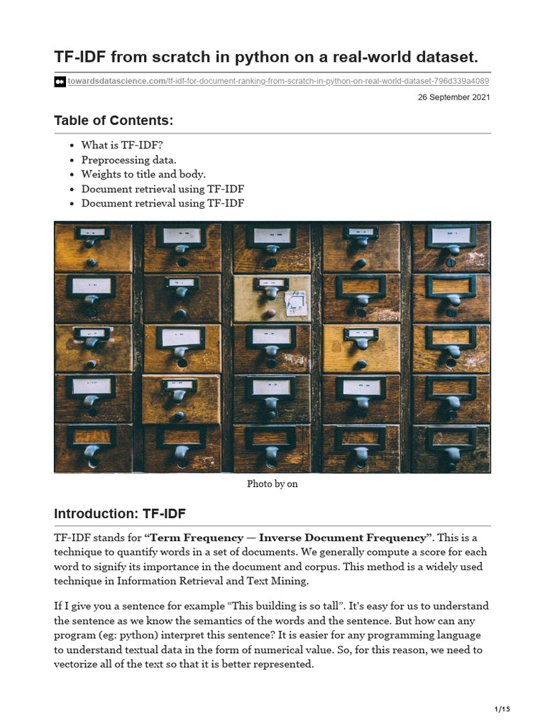 TF Idf | PDF