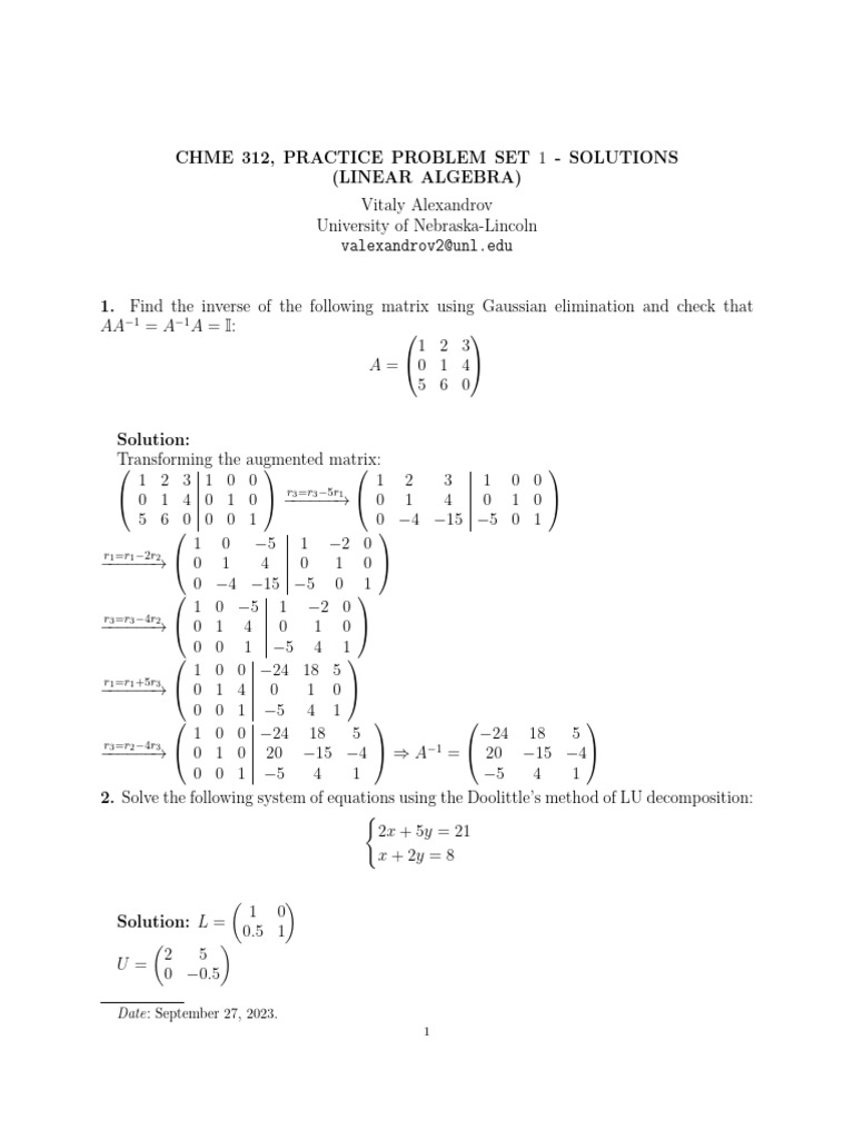 Linearalgebra Solns Pdf
