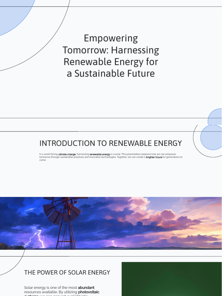 Renewable Energy for a Sustainable Future | PDF