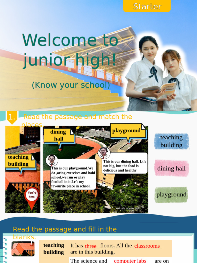 Starter know your school 课件2024-2025学年外研版（2024）七年级英语上册 | PDF