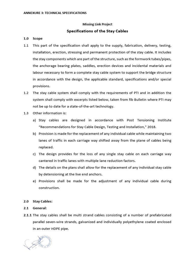 Annexure 3 - Technical Specifications-Signed | PDF | Corrosion ...