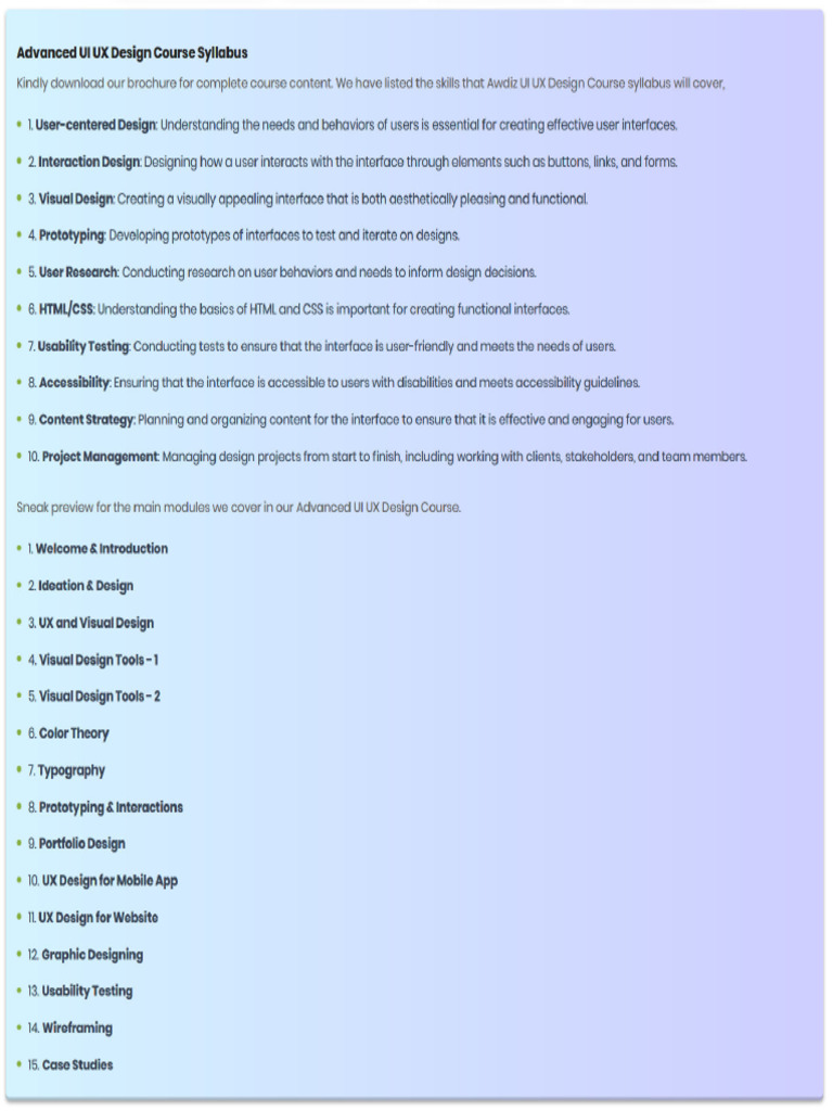 ui-ux-design-course-syllabus | PDF
