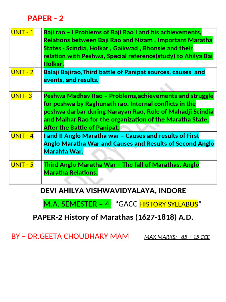 Paper 2 Syllabus | PDF | Travel