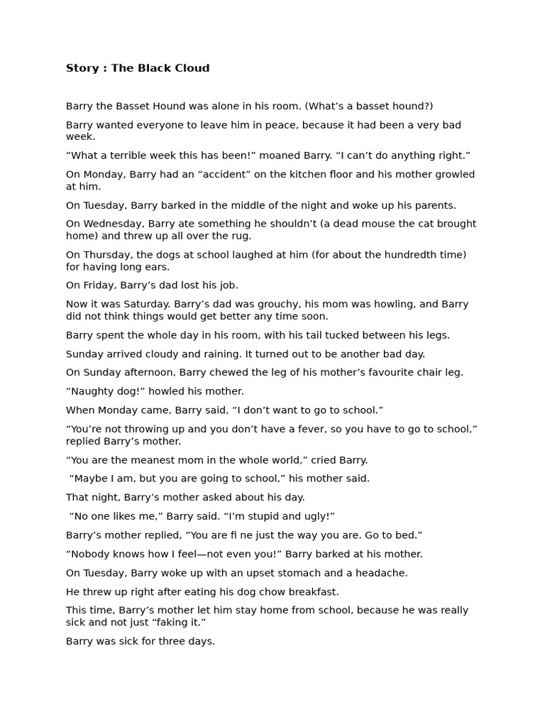 Story - The Black Cloud | PDF