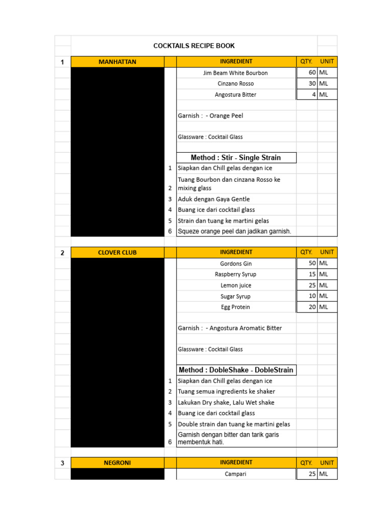 murmur COCKTAILS RECIPE BOOK CLASSIC COCKTAILS RECIPE PDF
