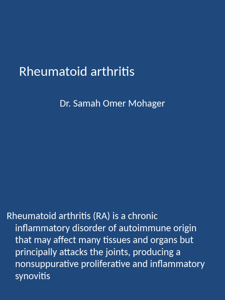 Understanding Rheumatoid Arthritis: Causes & Effects | PDF | Rheumatoid ...