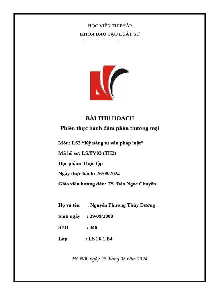 BAI DAM PHAN TH2-HS03 Thùy Dương | PDF | Vietnamese People | Vietnam
