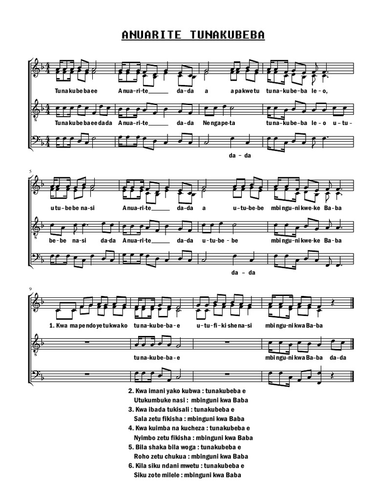 Anuarite tunakubeba pdf