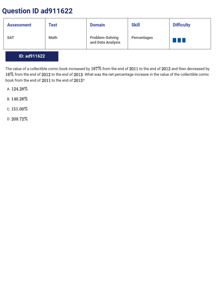 Sat Suite Question Bank Ratio N Percentages Pdf