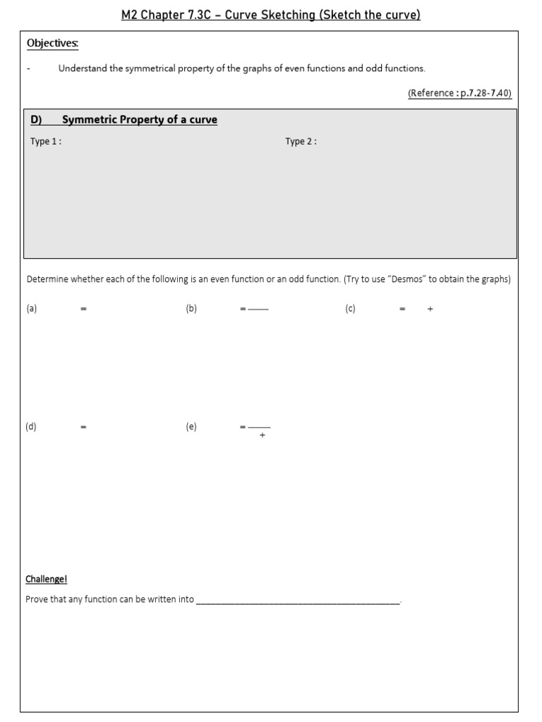Chapter 7.3C - Curve Sketching | PDF | Teaching Methods & Materials