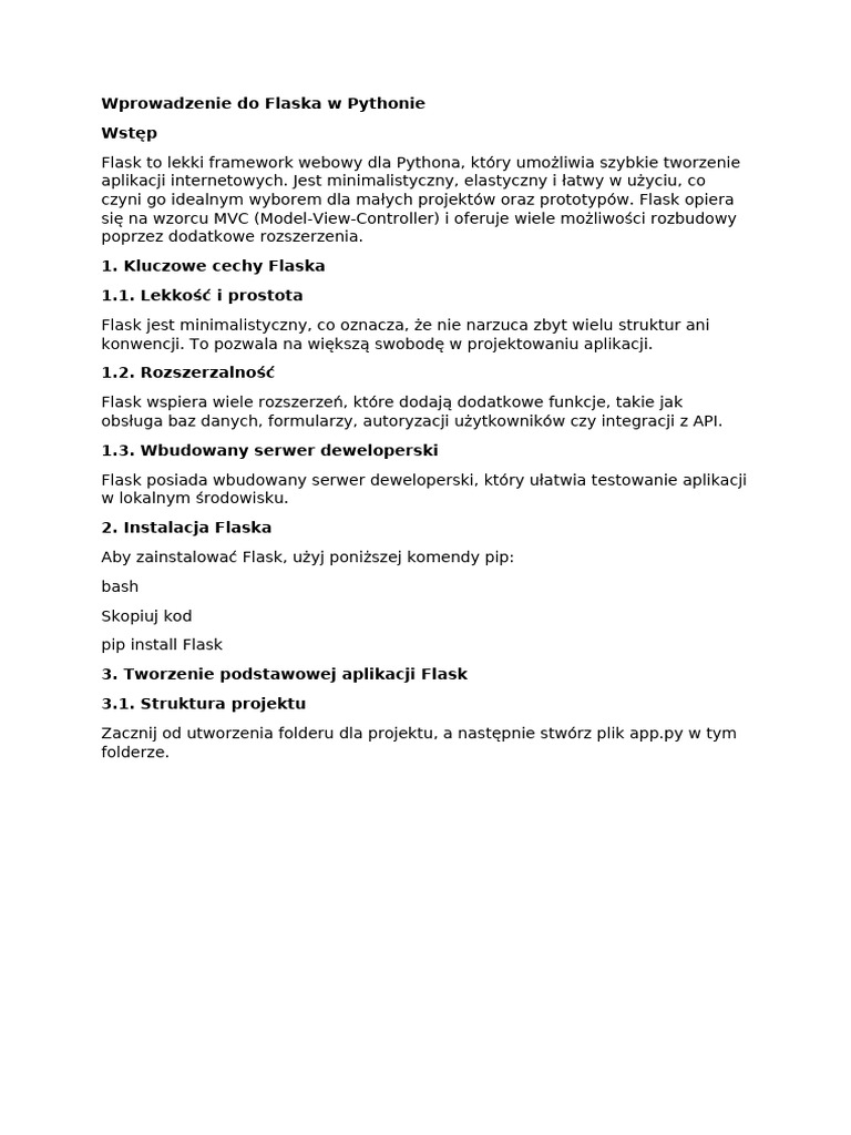 Flask Podstawy | PDF