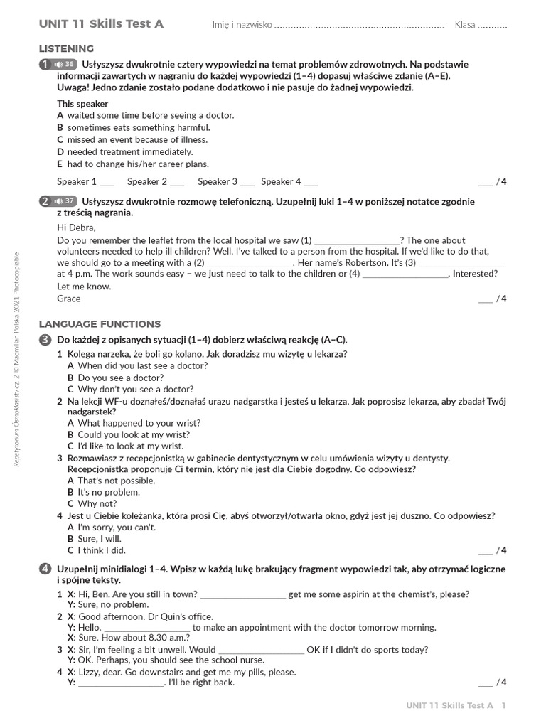 Unit 11 Skills Test A | PDF