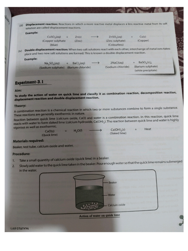 Chemical Reactions Pdf