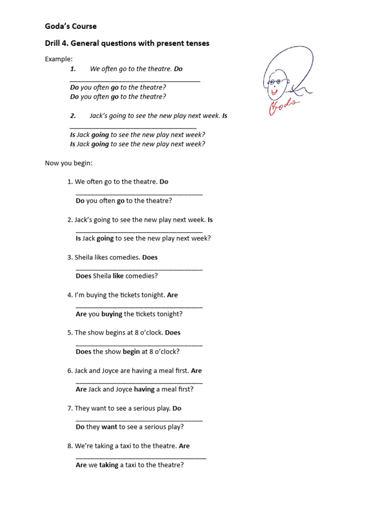 Drill 4 general questions with present tenses f pdf