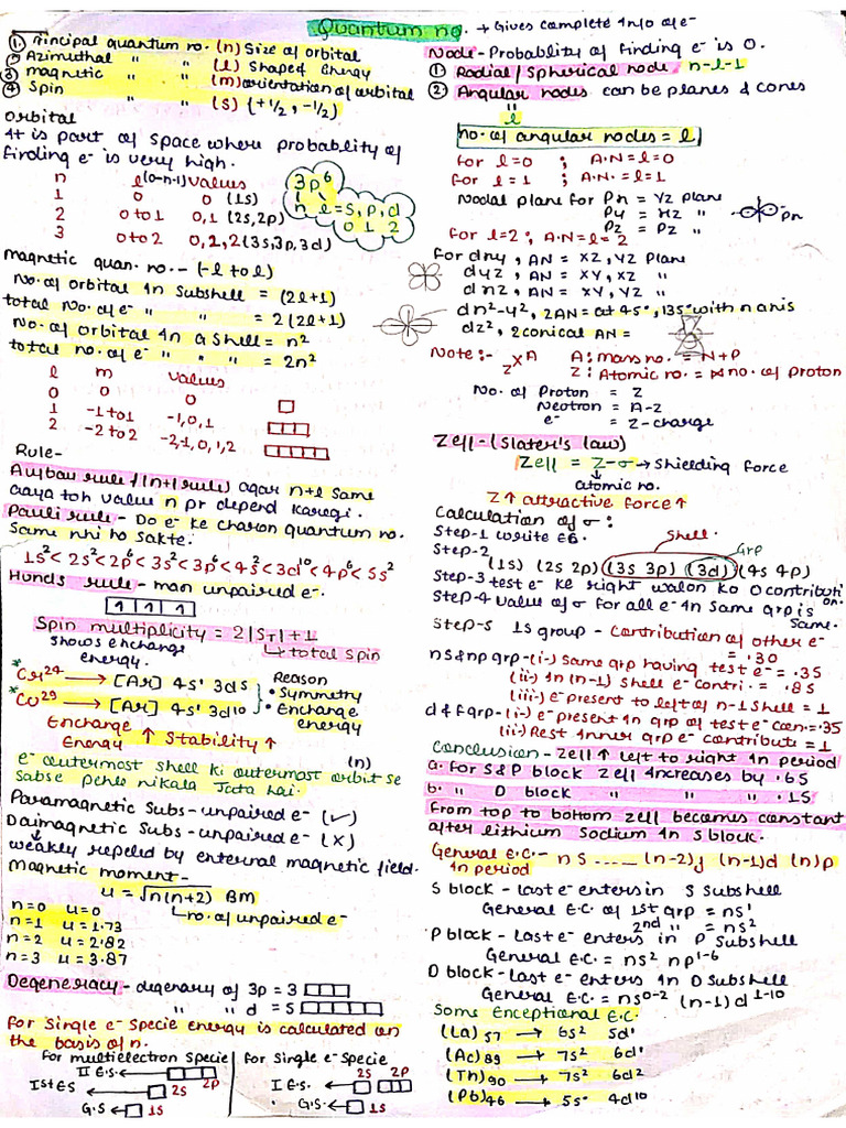 Periodic Classification Table Short Notes | PDF