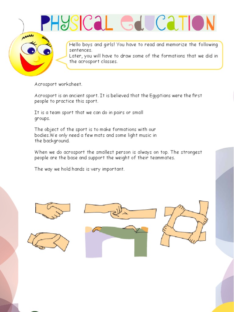 Acrosport Activities for Primary Students | PDF | Sports & Recreation
