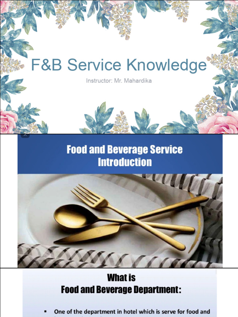 F&B Service Introduction | PDF
