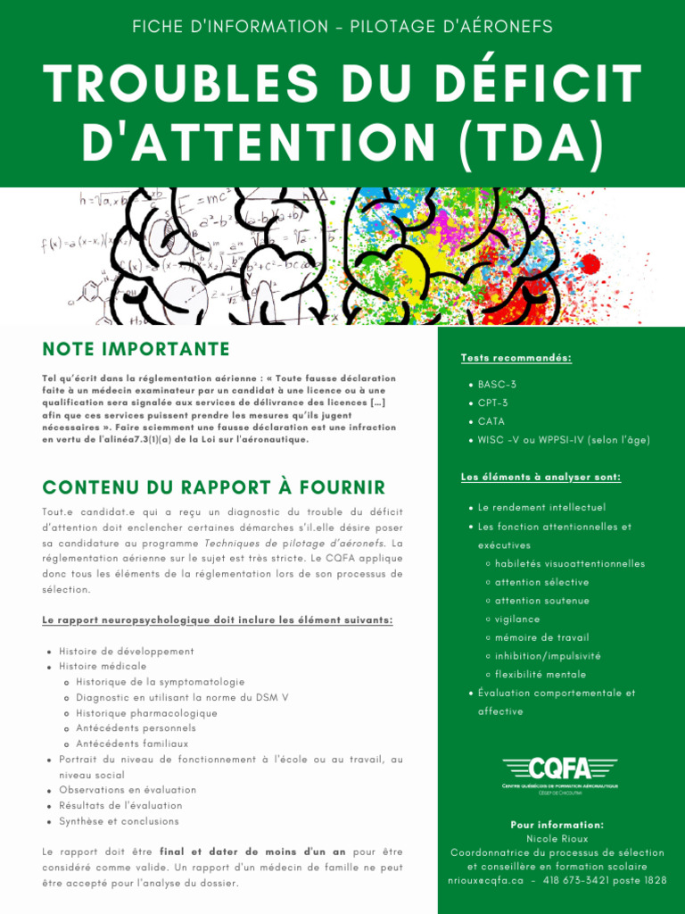 Cqfa Tda Tdah Rapport | PDF
