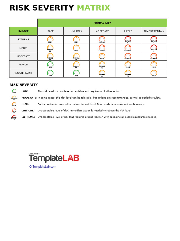 Risk Severity Matrix Template | PDF
