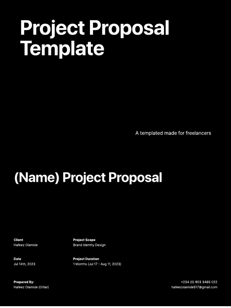 Project Proposal Template | PDF | Brand | Business