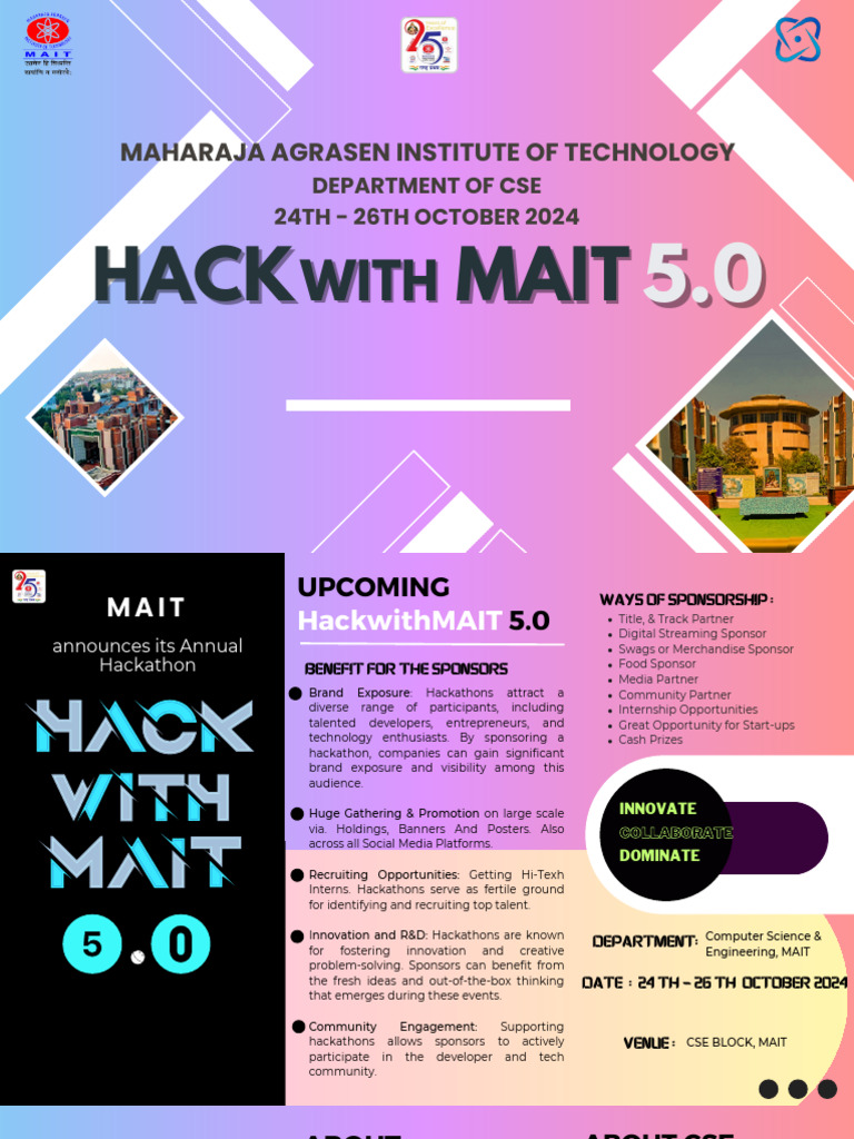 HackwithMAIT 5.0 Brochure | PDF