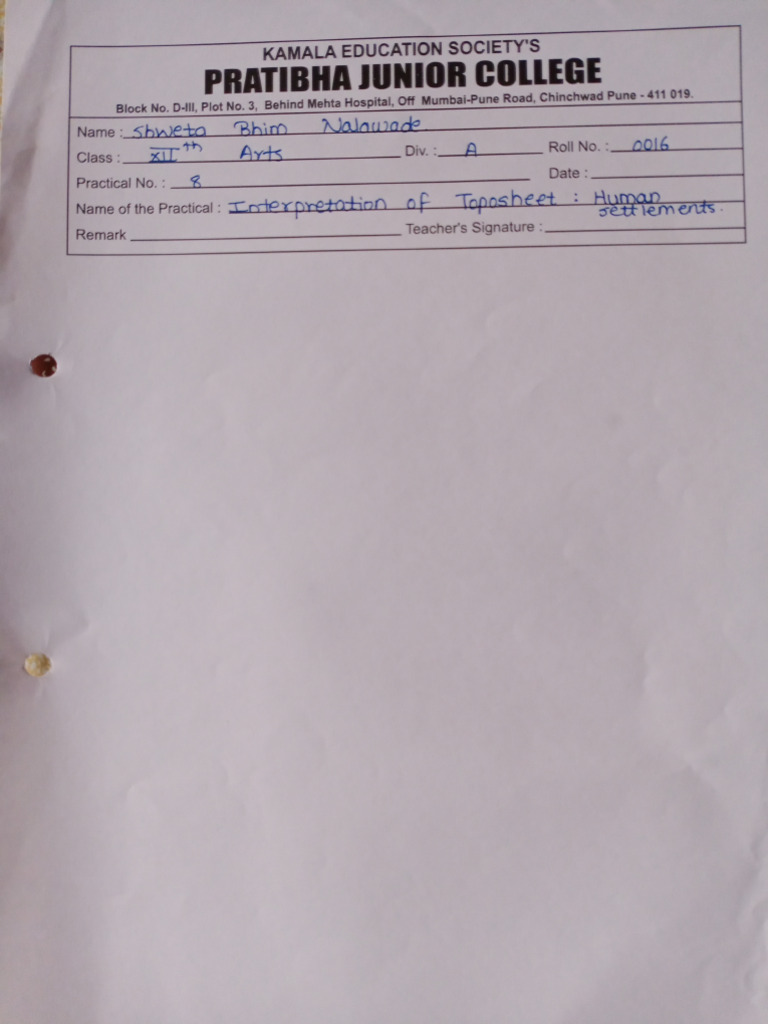 Geography Practical No 8 | PDF