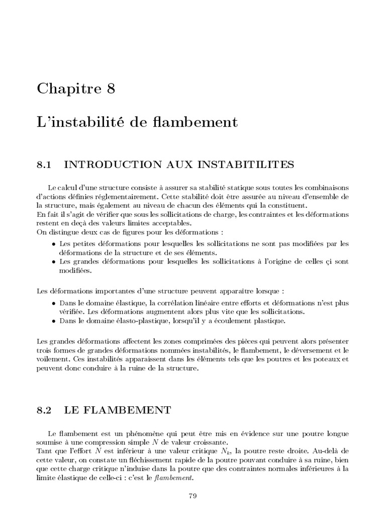 Instabilités de flambement des poutres | PDF | Flambage | Résistance ...