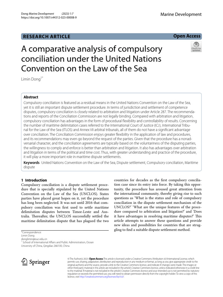 A Comparative Analysis of Compulsory Conciliation | PDF | Jurisdiction ...