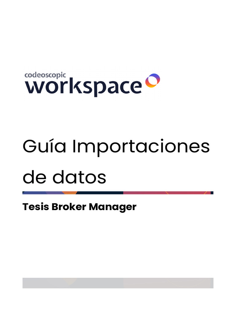 Importación de Datos en Tesis Broker Manager | PDF
