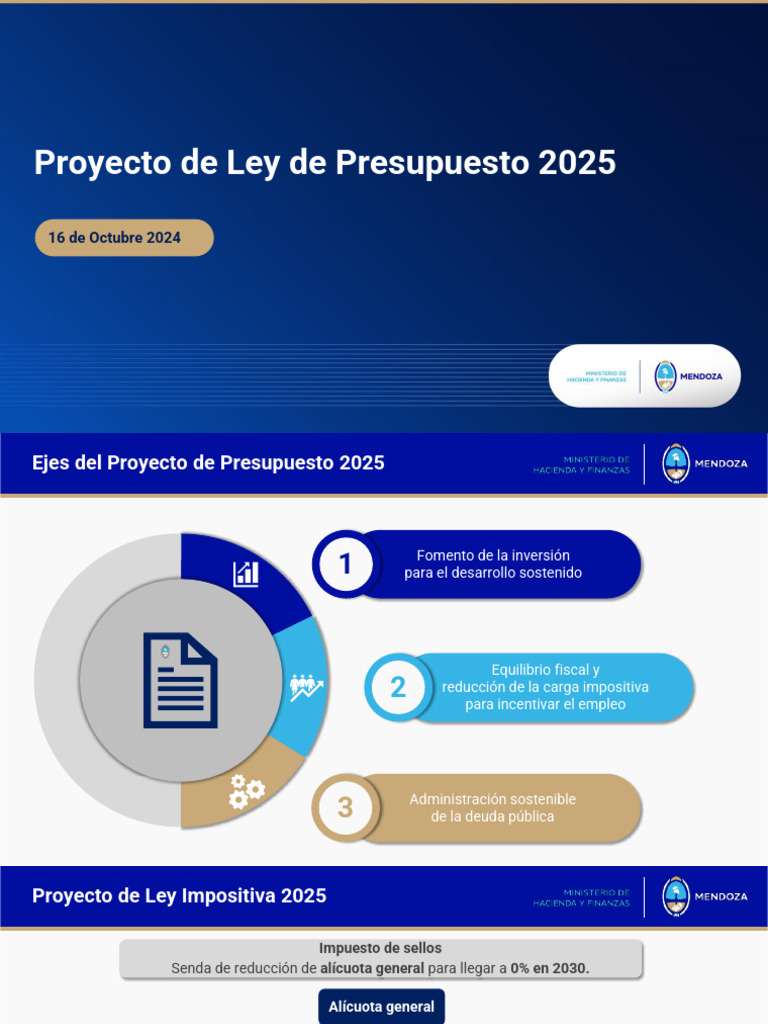 Proyecto de Presupuesto 2025 - PRENSA | PDF | Impuestos | Finanzas del ...