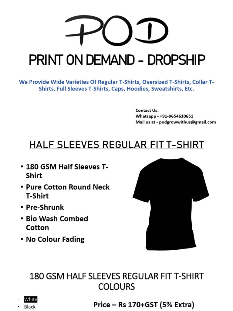 Print On Demand - Dropship | PDF | T Shirt | Shirt