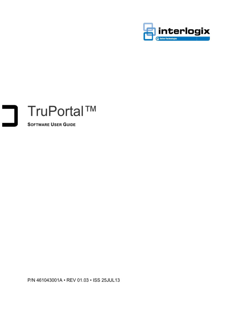 Interlogix TruPortal-SoftwareUserGuide | PDF
