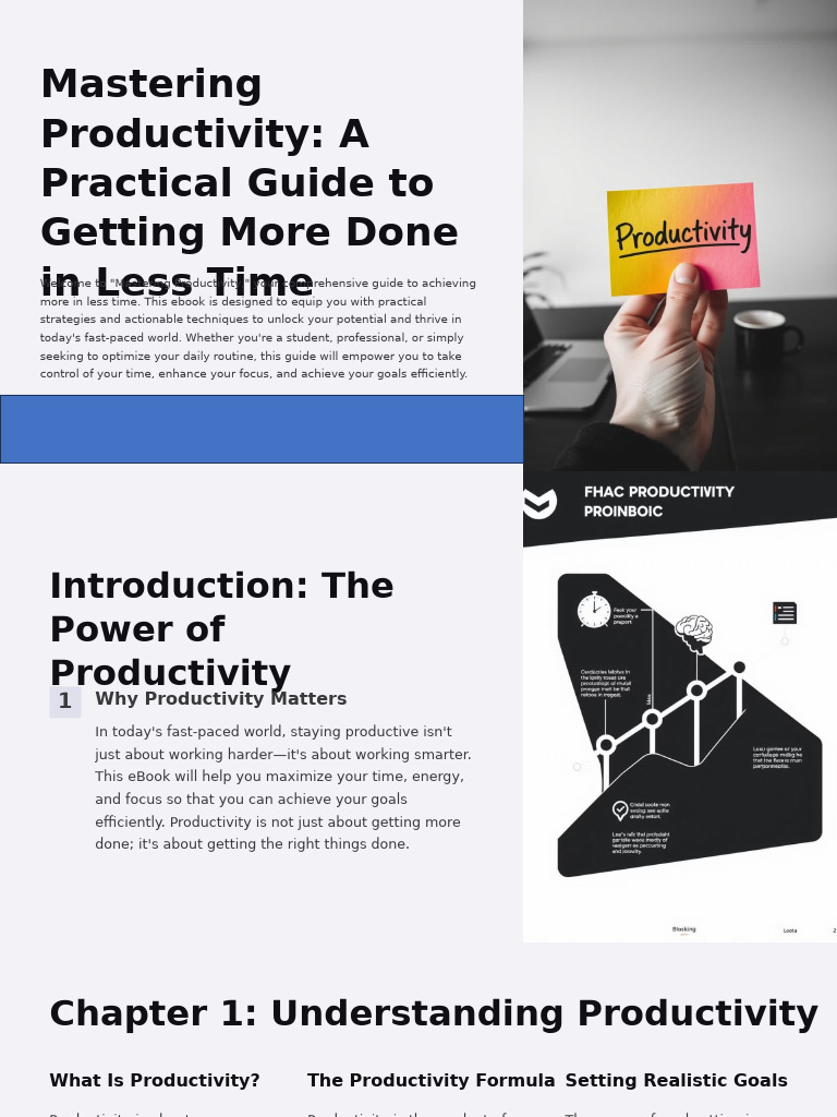 Mastering Productivity A Practical Guide To Getting More Done in Less ...