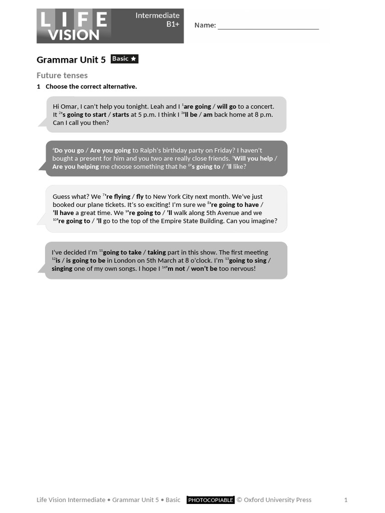Lv int u5 grammar basic worksheet pdf