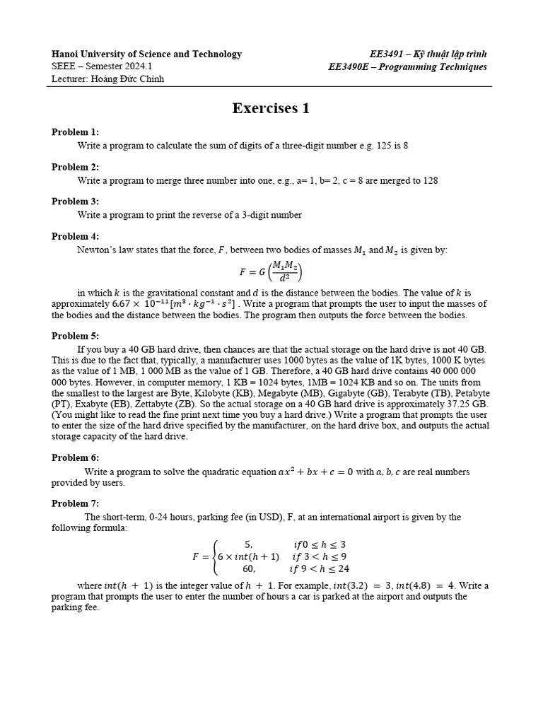 C Programming Practice Projects For Beginners | PDF