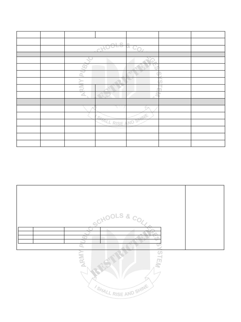 Date Sheet First Term Examination Class VI VIII Warm Region 27-9-24 | PDF