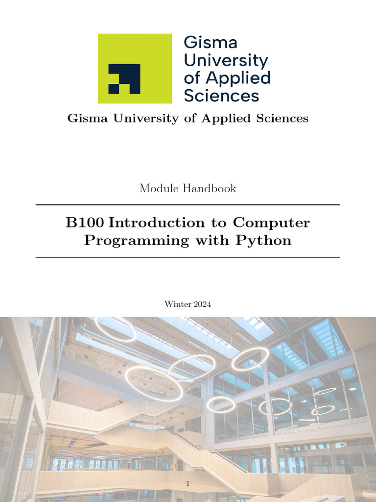 B100 Module Handbook | PDF