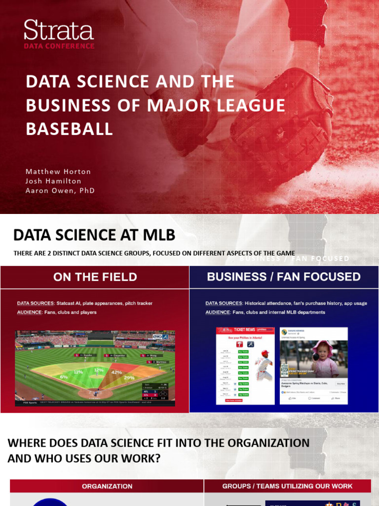 Data Science and The Business of Major League Baseball Presentation | PDF