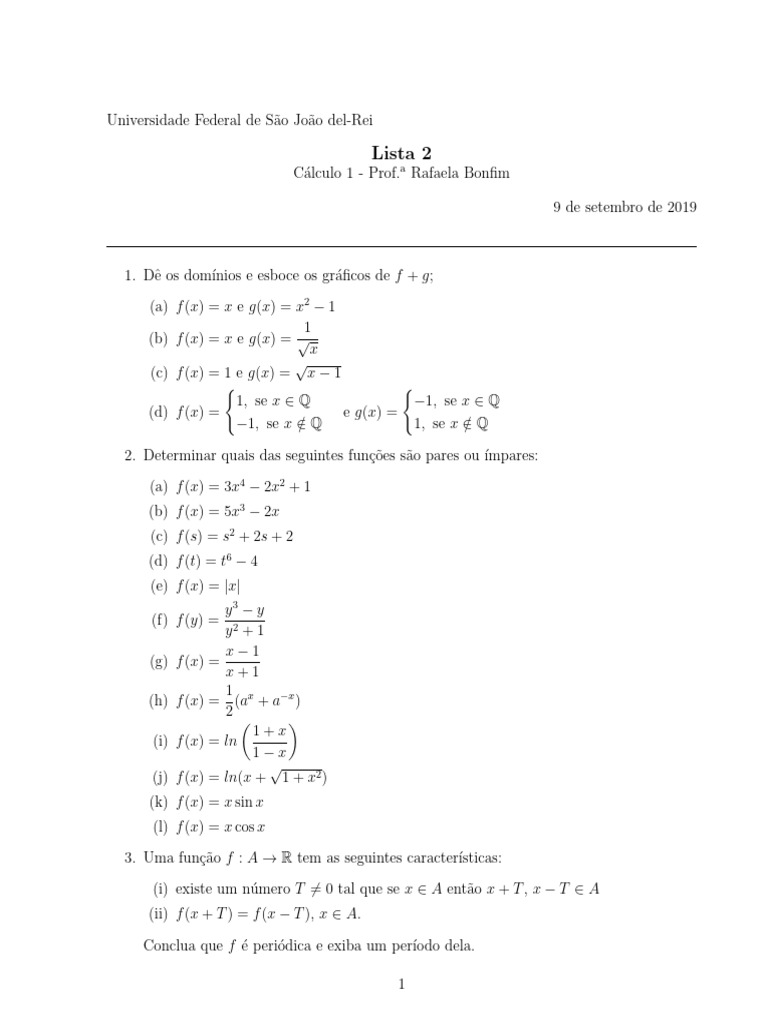 Lista 2 | PDF