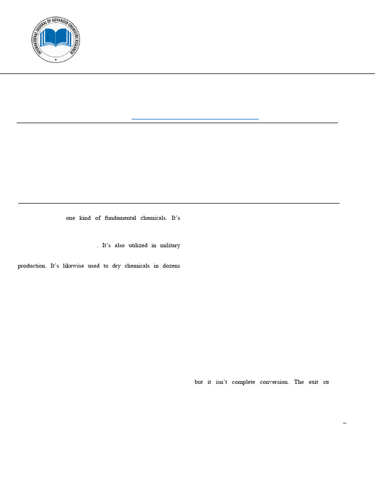 International Journal of Advanced Chemistry Research | PDF
