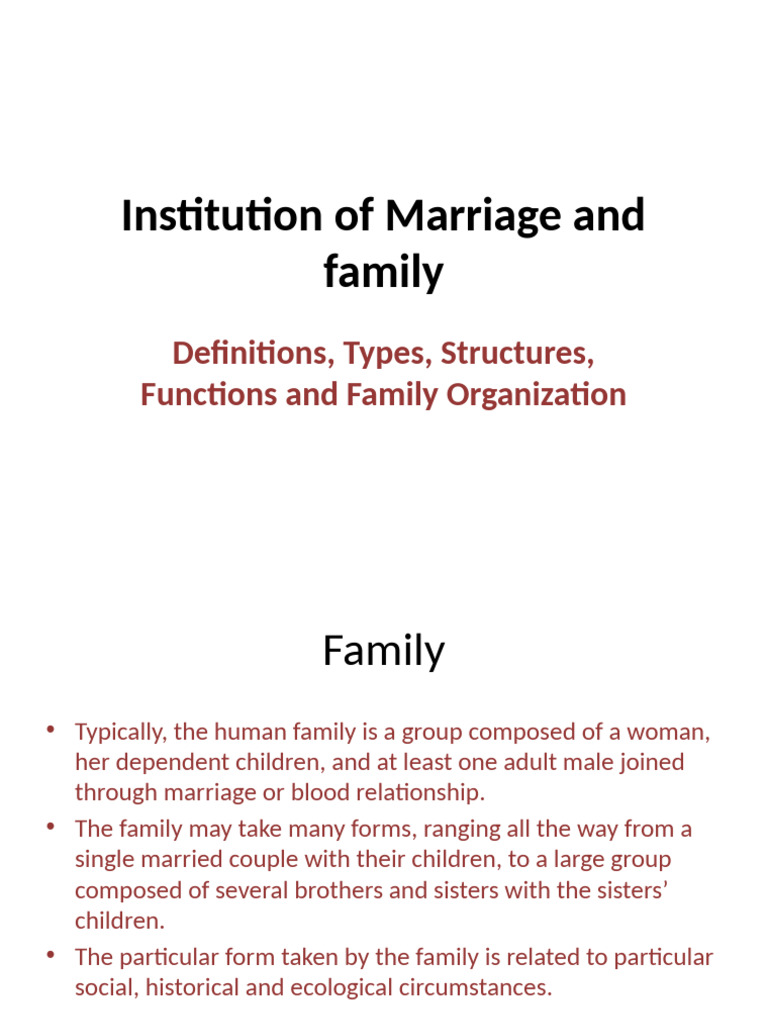 Family and Marriage | PDF