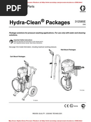 728ページ Graco 247551 Hydra Clean Pressure Washer Manual | PDF