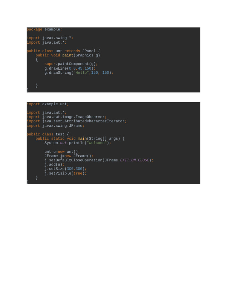 Graphics Example in Java | PDF